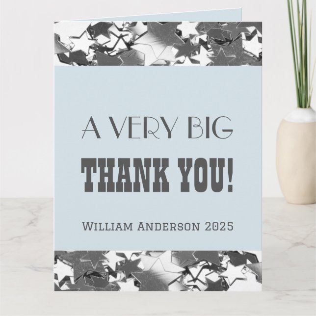 Agradecimento Cartão de Amortização de Empregado das Estrelas (Frente)