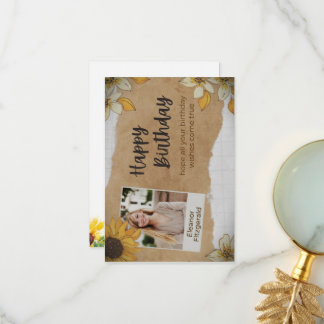 Agradecimento Cartão de Aniversário