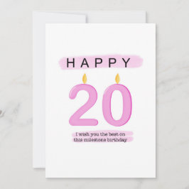 Agradecimento Cartão de Aniversário 20