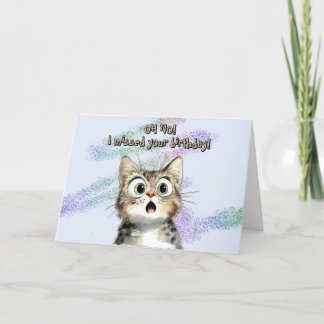 Agradecimento Cartão de aniversário atrasado