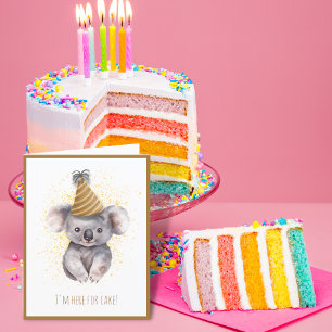 Agradecimento Cartão de Aniversário Cute Koala