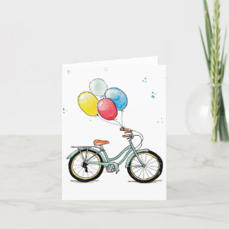 Agradecimento Cartão de Aniversário da Bicicleta Vintage Waterco