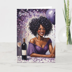 Agradecimento Cartão de Aniversário da Lavanda de Mulher America
