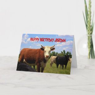 Agradecimento Cartão de aniversário da VACA do PAÍS de KANSAS