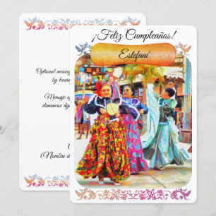 Agradecimento Cartão de Aniversário Dançarinos do Festival Mexic