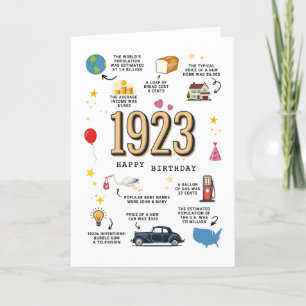 Agradecimento Cartão De Aniversário De 1923 Para O Vovô