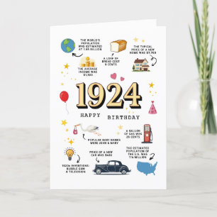 Agradecimento Cartão De Aniversário De 1924 Para O Vovô