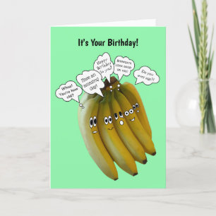 Agradecimento Cartão de Aniversário de Banana Engraçado