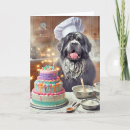 Agradecimento Cartão de Aniversário de Bolo do Chef de Pastelari