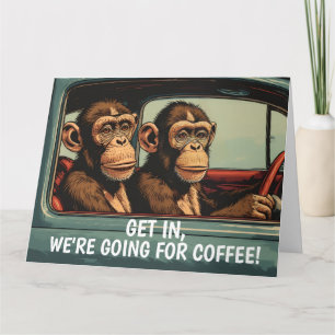 AGRADECIMENTO CARTÃO DE ANIVERSÁRIO DE CAFÉ DO MACACO ENGRAÇADO