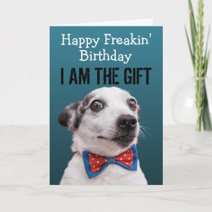 Agradecimento Cartão de Aniversário de Cão Engraçado Personaliza