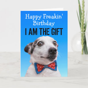 Agradecimento Cartão de Aniversário de Cão Engraçado Personaliza