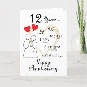 Agradecimento Cartão de Aniversário de Casamento 12 com balões c