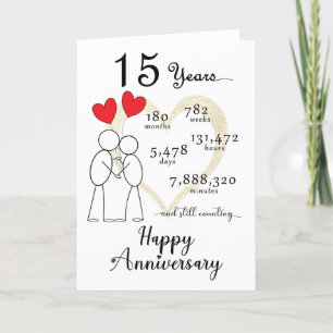 Agradecimento Cartão de Aniversário de Casamento 15 com balões c