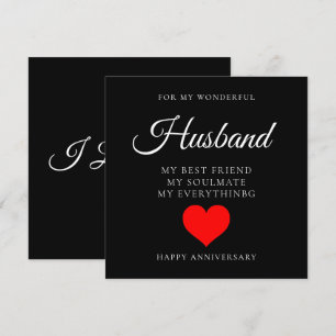 Agradecimento Cartão de Aniversário de Casamento de Marido Perso
