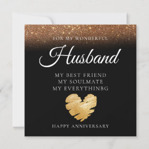 Agradecimento Cartão de Aniversário de Casamento do Marido Perso