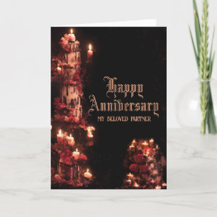 Agradecimento Cartão de Aniversário de Casamento Gótico - Adicio