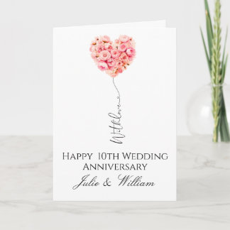 Agradecimento Cartão de Aniversário de Casamento Personalizado