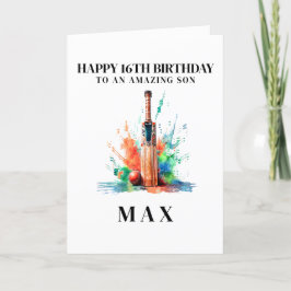 Agradecimento Cartão de Aniversário de Críquete Personalizado