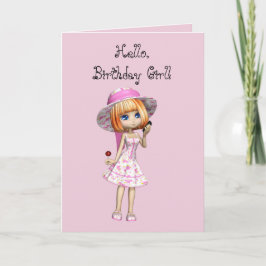 AGRADECIMENTO CARTÃO DE ANIVERSÁRIO DE MENINA DE ROSA