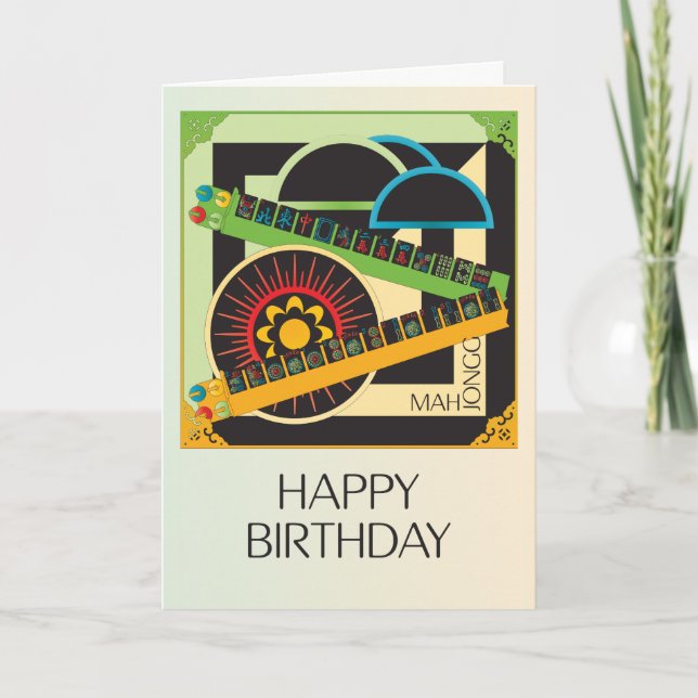 Agradecimento Cartão de Aniversário de Milho Jongg Limerick (Frente)