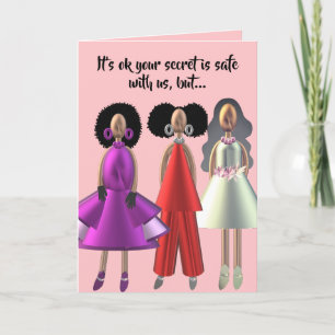 Agradecimento Cartão de Aniversário de Mulher Americana Africana