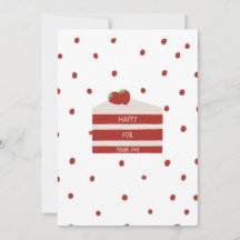 Cartão de aniversário de veludo vermelho