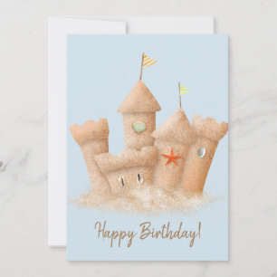 Agradecimento Cartão de Aniversário do Castelo de Aquarela