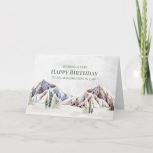 Agradecimento Cartão de Aniversário do Genro Feliz Montanha de I