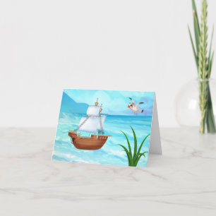 Agradecimento Cartão de Aniversário do Navio Pirata