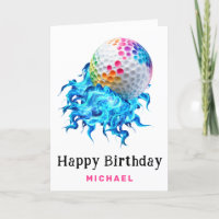 *~* Cartão de Aniversário do Rainbow Splash Golf B
