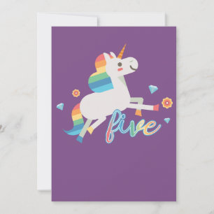 Agradecimento Cartão de Aniversário do Rainbow Unicorn 5
