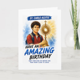 Agradecimento Cartão de Aniversário do Santo Carlo Acutis