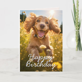 Agradecimento Cartão de Aniversário do Spaniel de Cocker Persona