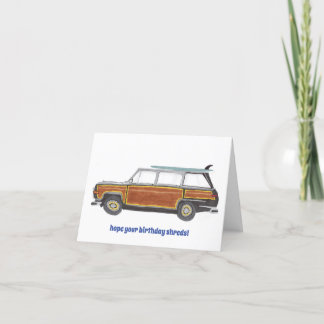 Agradecimento Cartão de Aniversário do Surfer