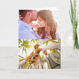 Agradecimento Cartão de Aniversário Dobrado 2 Fotos de Borda