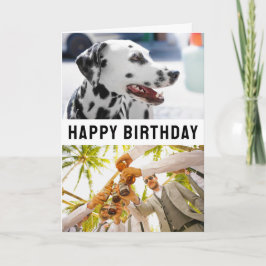 Agradecimento Cartão de aniversário dobrado 2 fotos e texto