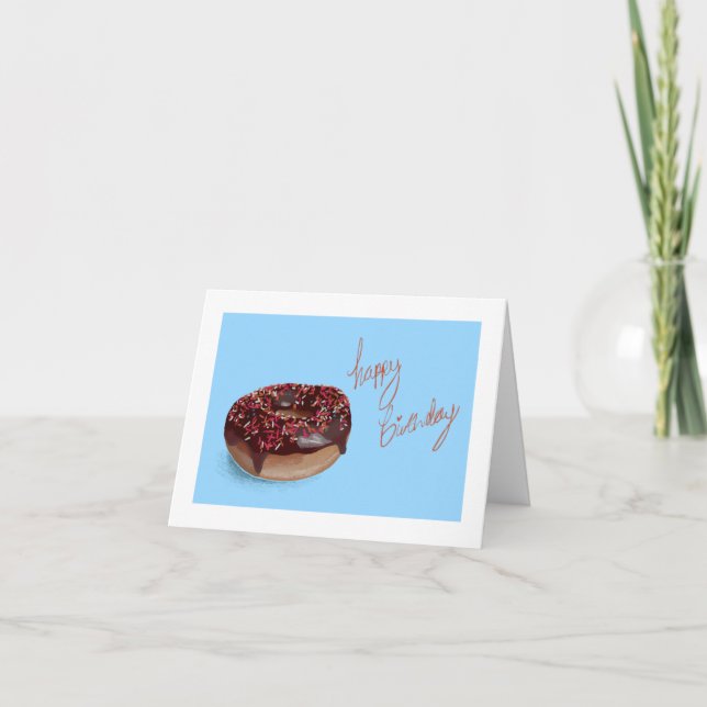 Agradecimento Cartão de Aniversário Donut (Frente)