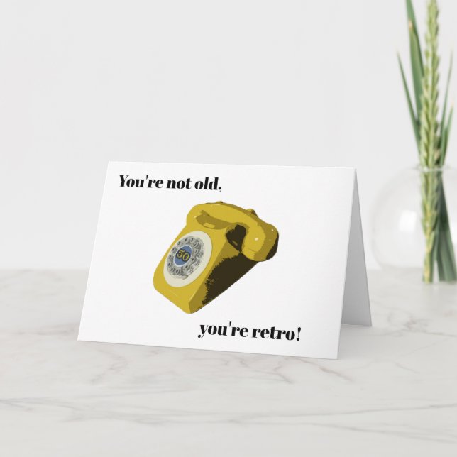 Agradecimento Cartão de Aniversário Engraçado Retro 50º (Frente)