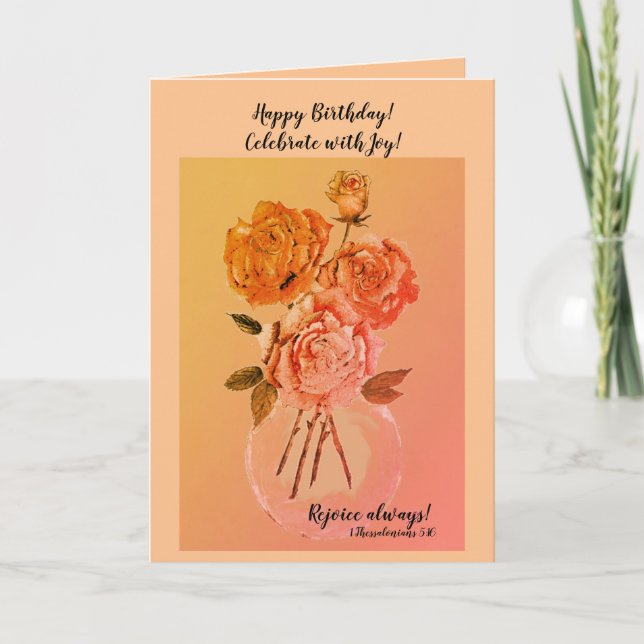 Agradecimento Cartão de aniversário espiritual (Frente)