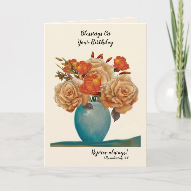 Agradecimento Cartão de aniversário espiritual (Frente)