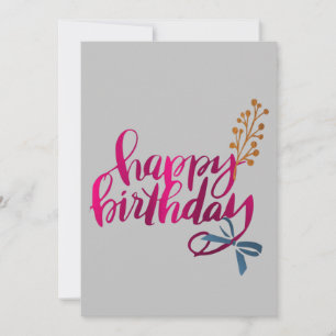 Agradecimento Cartão de Aniversário Feliz