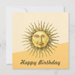 Agradecimento Cartão de Aniversário Feliz do Colorblock Sun Cele