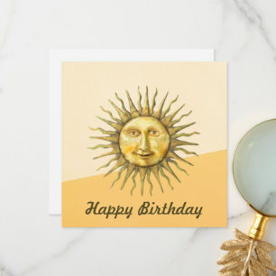 Agradecimento Cartão de Aniversário Feliz do Colorblock Sun Cele