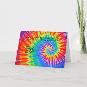 Agradecimento Cartão de Aniversário Feliz do Espiral Rainbow Tie