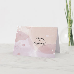 Agradecimento Cartão de Aniversário Feliz do Pastel Boho