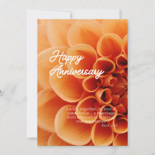 Agradecimento Cartão de aniversário feliz JW - Orange Dahlia Flo
