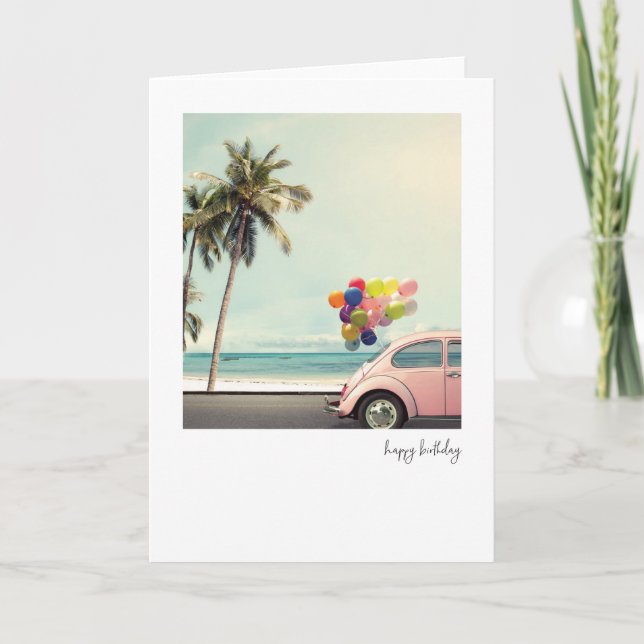 Agradecimento Cartão de Aniversário Feliz Retro (Frente)