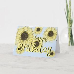 Agradecimento Cartão de Aniversário Feliz Sunny