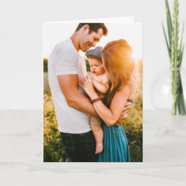 Agradecimento Cartão de Aniversário Foto e Texto Dobrados